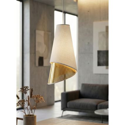 Подвесная люстра на тросе MODA 1xE27/15W/230V белая/золотая