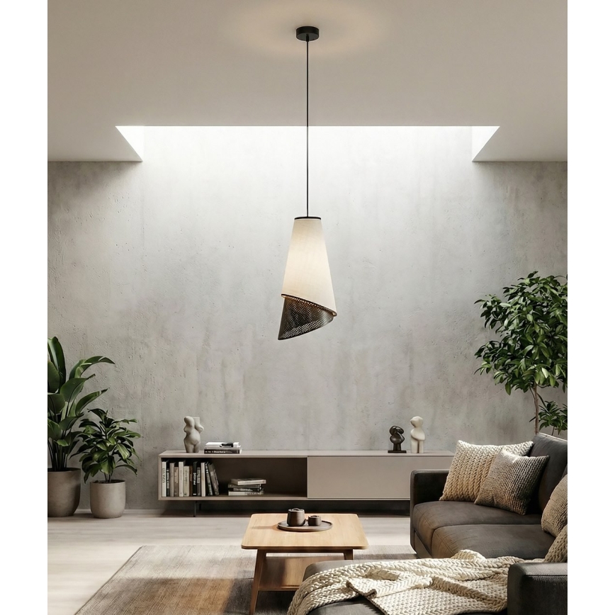 Подвесная люстра на тросе MODA 1xE27/15W/230V серый/чёрный