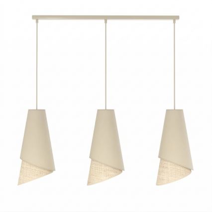 Подвесная люстра на тросе MODA 3xE27/15W/230V бежевая/ротанг