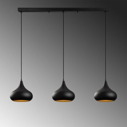 Подвесная люстра на тросе MUBA 3xE27/40W/230V черная