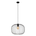 Подвесная люстра на тросе OVELLA, 1x E27/15W/230V, диаметр 46 см, чёрная