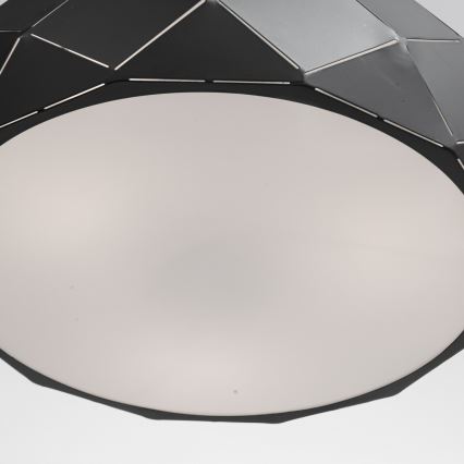 Подвесная люстра на тросе REUS 3xE27/40W/230V, диаметр 47 cm, чёрная