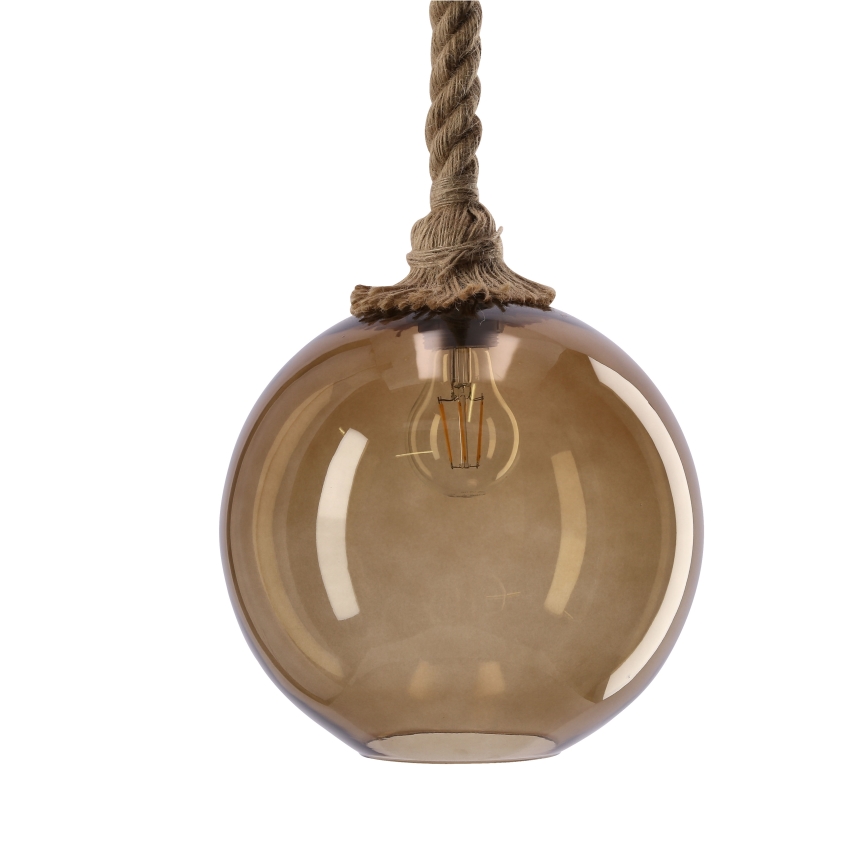 Подвесная люстра на тросе SHEDON 1×E27/40 Вт/230 В дымчато‑бежевый