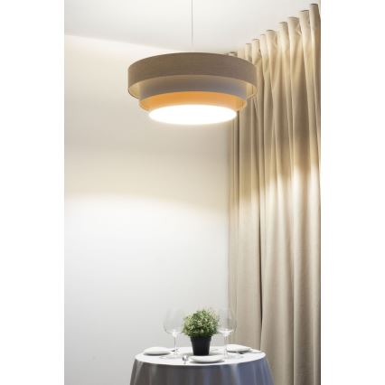 Подвесная люстра на тросе TRINITI 1xE27/60W/230V диаметр 40 см бежевый/кремовый
