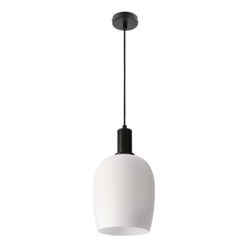 Подвесная люстра на тросе WOLKEN 1xE27/40W/230V белый/чёрный