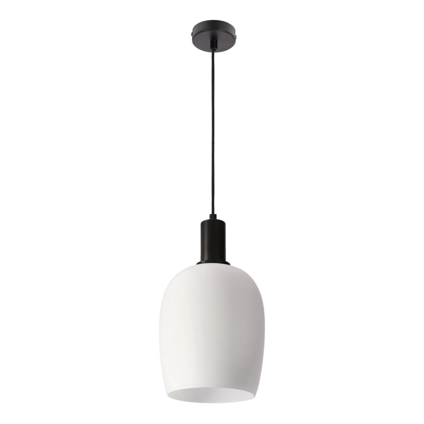 Подвесная люстра на тросе WOLKEN 1xE27/40W/230V белый/чёрный