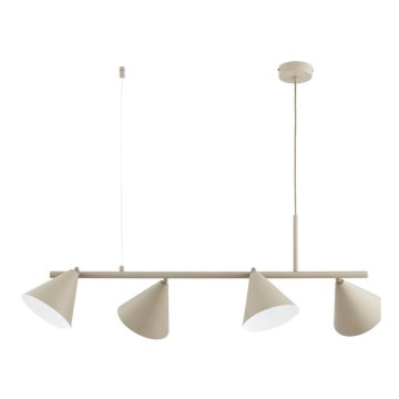 Подвесная люстра на тросе ZELTA 4xE27/15W/230V бежевый
