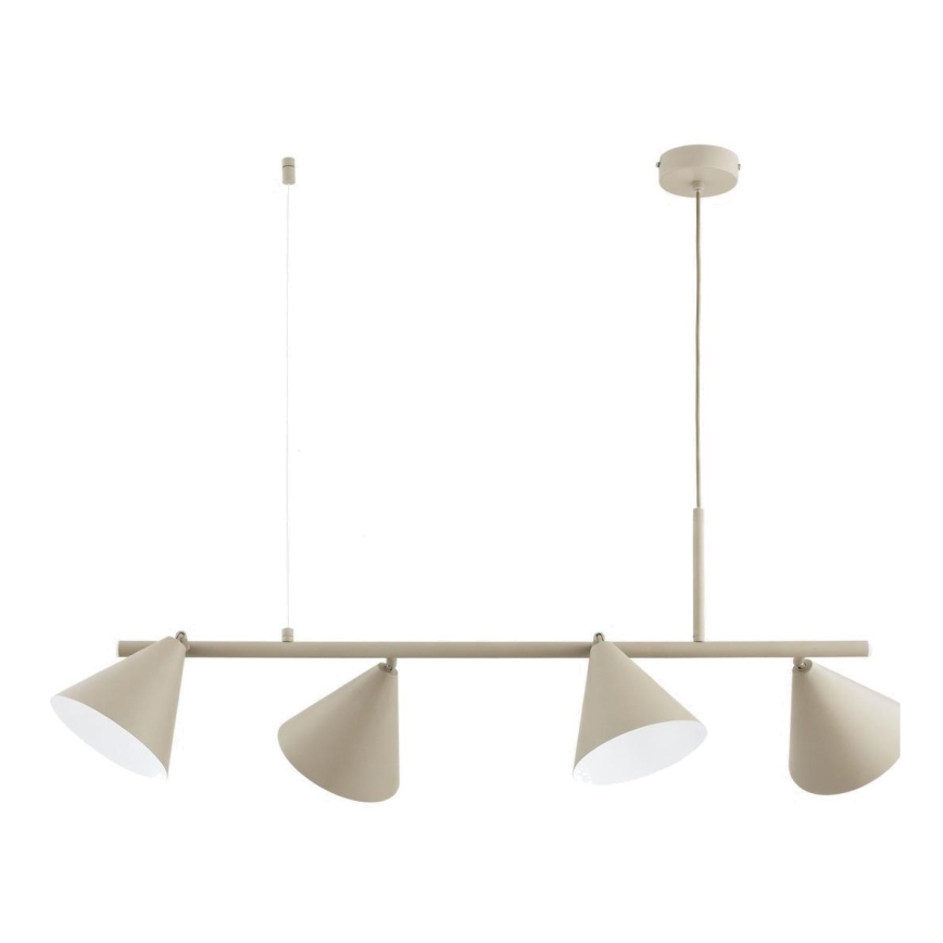 Подвесная люстра на тросе ZELTA 4xE27/15W/230V бежевый