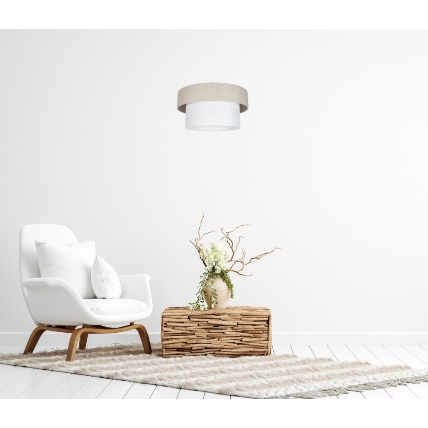 Подвесная люстра NATA 1xE27/60W/230V бежевый