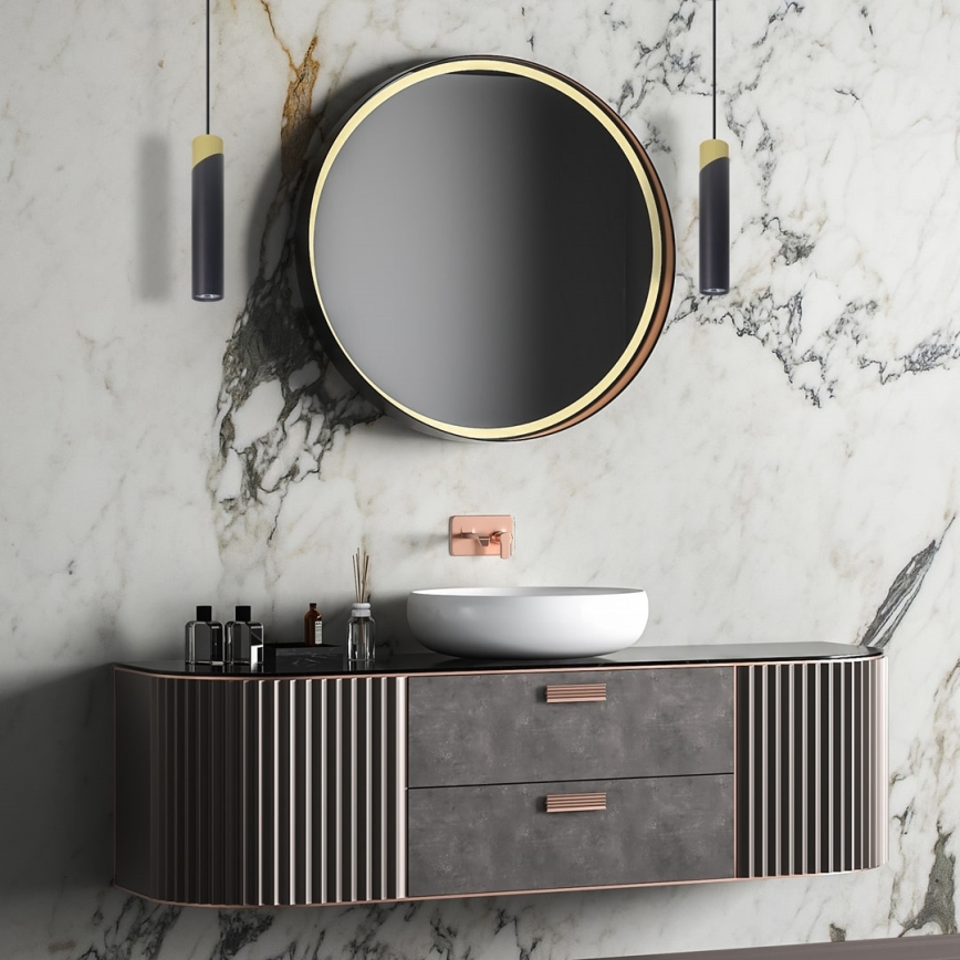 Подвесная люстра NEO 1xGU10/8W/230V черный/золотистый