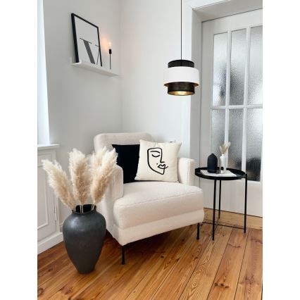 Подвесная люстра NESS 1xE27/60W/230V черная/белая