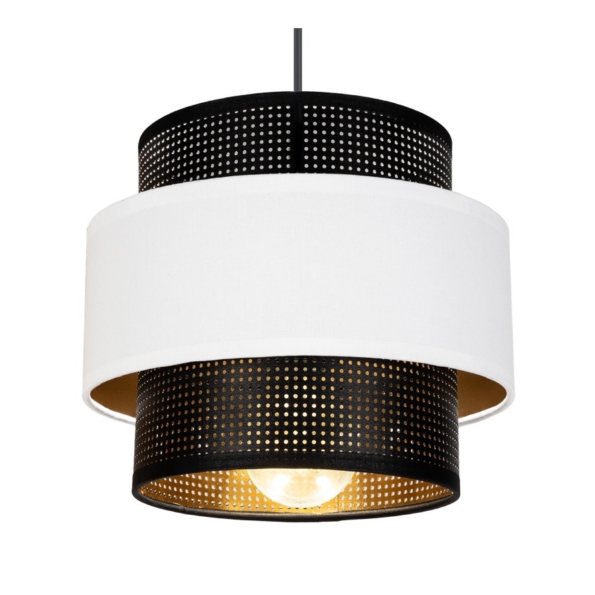 Подвесная люстра NESS 1xE27/60W/230V черная/белая