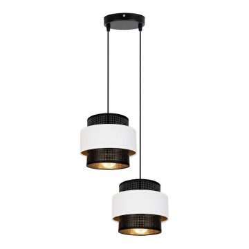 Подвесная люстра NESS 2xE27/60W/230V диаметр 30 cm черная/белая