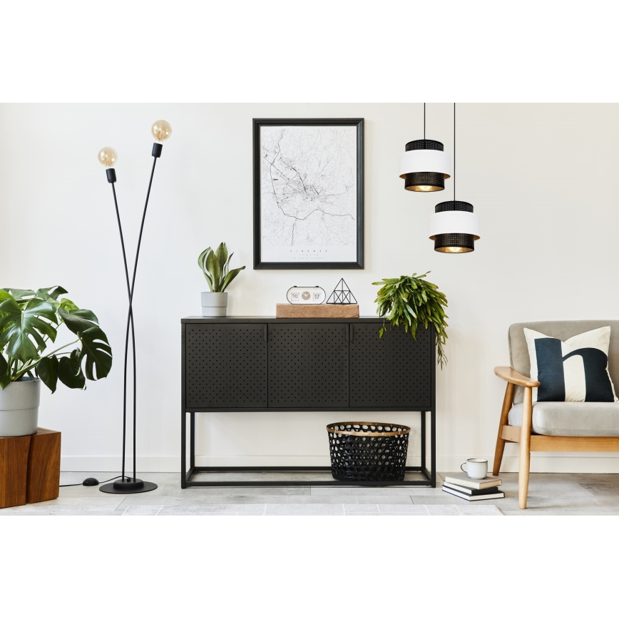 Подвесная люстра NESS 2xE27/60W/230V диаметр 30 cm черная/белая