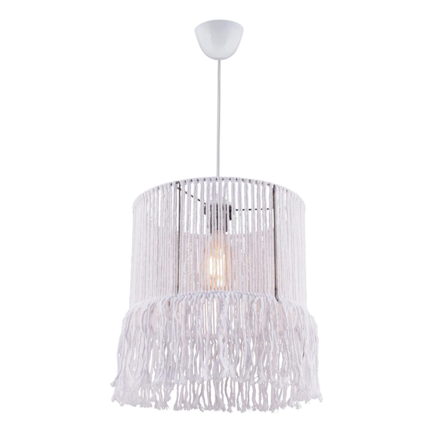 Подвесная люстра NESS MACRAME 1xE27/40W/230V белая