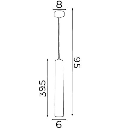 Подвесная люстра NEST 1xGU10/8W/230V черная/блестящий хром