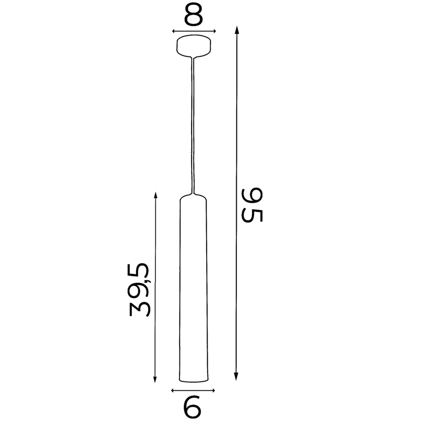 Подвесная люстра NEST 1xGU10/8W/230V черная/блестящий хром