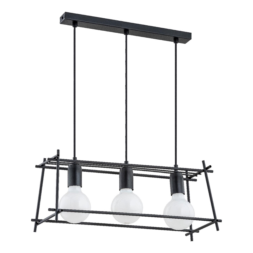 Подвесная люстра NETI 3xE27/15W/230V черный