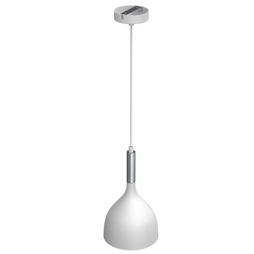 Подвесная люстра NOAK 1xE27/15W/230V белый/блестящий хром