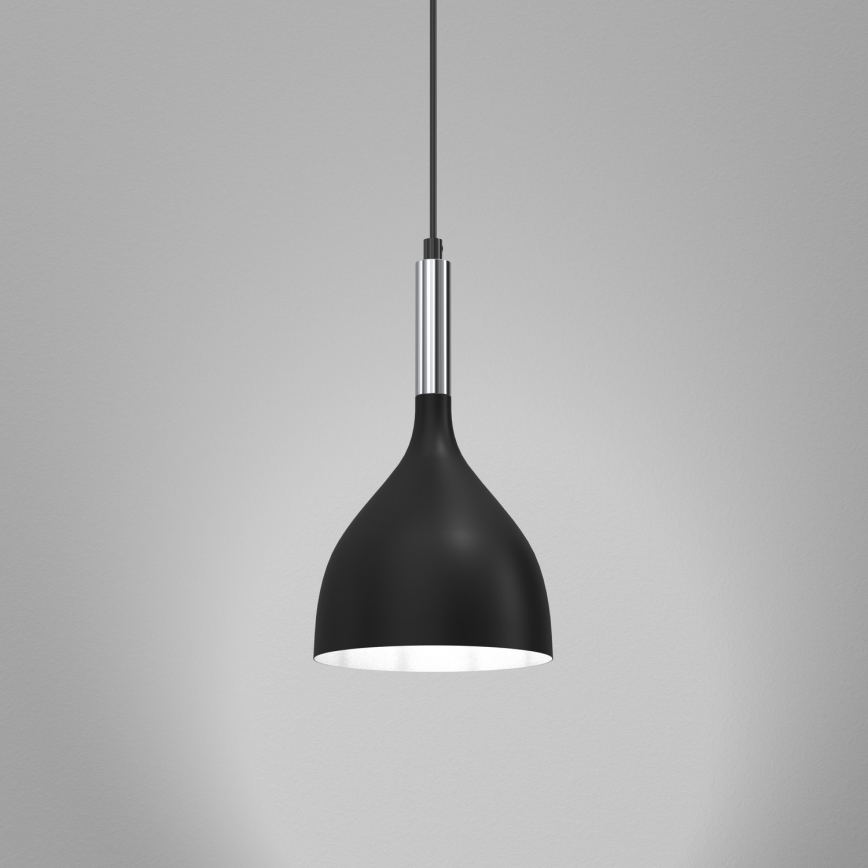Подвесная люстра NOAK 1xE27/15W/230V черный/блестящий хром