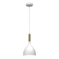 Подвесная люстра NOAK 1xE27/60W/230V белый/золотистый