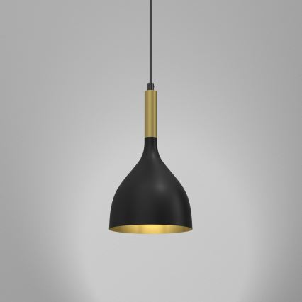 Подвесная люстра NOAK 1xE27/60W/230V черный/золотистый