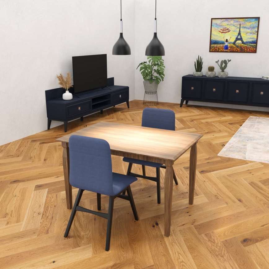 Подвесная люстра NOAK 2xE27/15W/230V черный/блестящий хром
