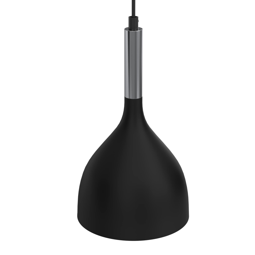 Подвесная люстра NOAK 2xE27/15W/230V черный/блестящий хром