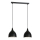 Подвесная люстра NOAK 2xE27/15W/230V черный