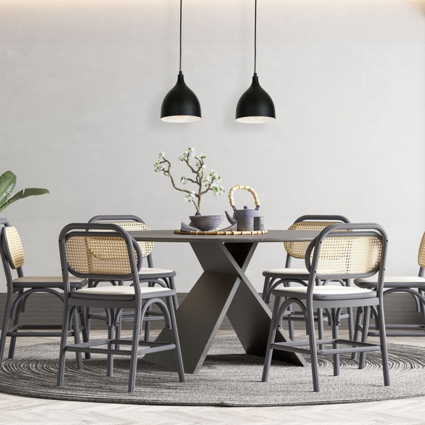 Подвесная люстра NOAK 2xE27/15W/230V черный