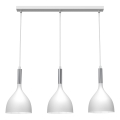 Подвесная люстра NOAK 3xE27/15W/230V белый/блестящий хром