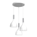 Подвесная люстра NOAK 3xE27/15W/230V белый/блестящий хром