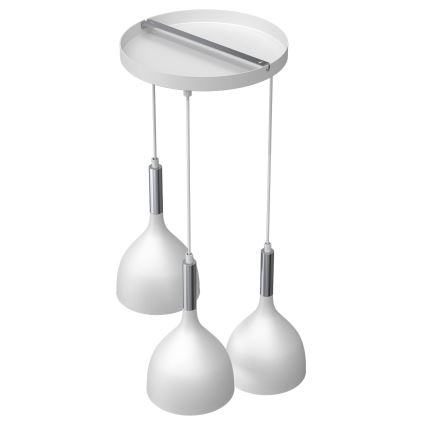Подвесная люстра NOAK 3xE27/15W/230V белый/блестящий хром