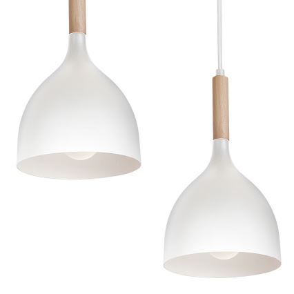 Подвесная люстра NOAK 5xE27/60W/230V белый/дерево