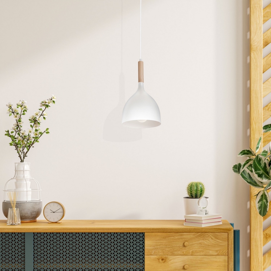 Подвесная люстра NOAK WOOD 1xE27/60W/230V