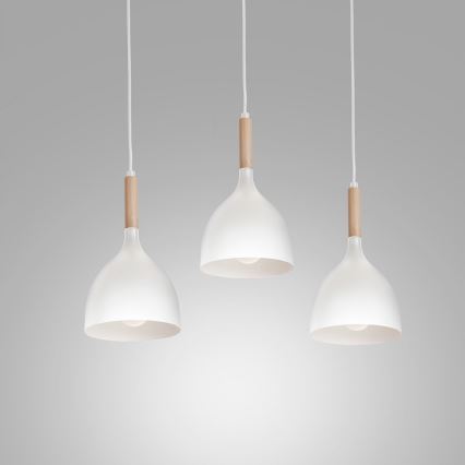 Подвесная люстра NOAK WOOD 3xE27/60W/230V