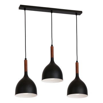 Подвесная люстра NOAK WOOD 3xE27/60W/230V