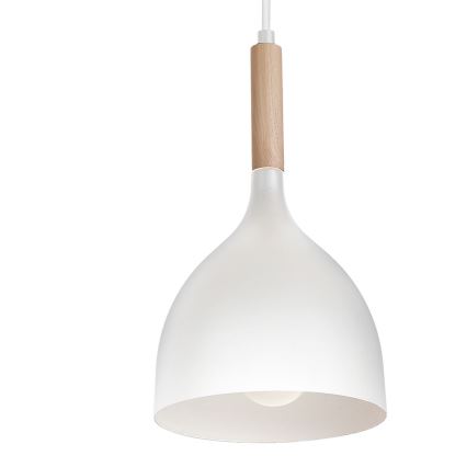 Подвесная люстра NOAK WOOD 4xE27/60W/230V белый/дерево