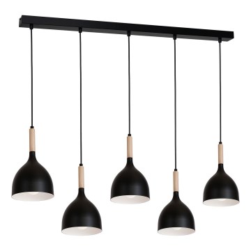 Подвесная люстра NOAK WOOD 5xE27/60W/230V