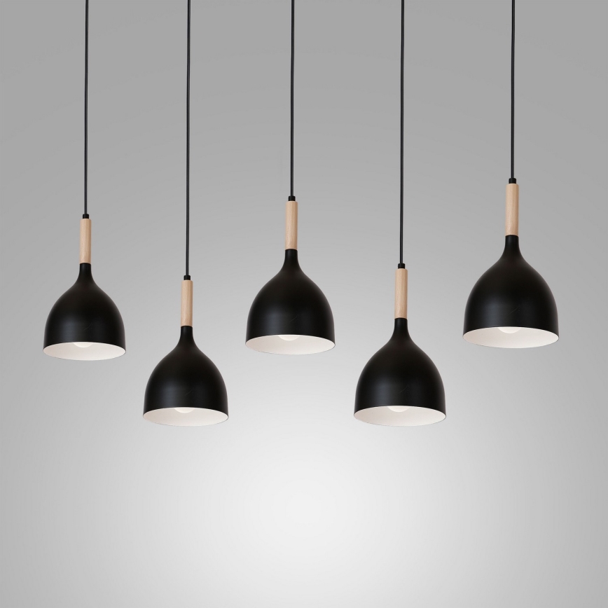 Подвесная люстра NOAK WOOD 5xE27/60W/230V