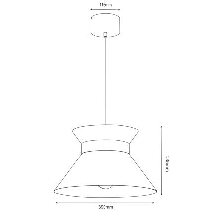 Подвесная люстра NORGE 1xE27/15W/230V бежевый/золотистый