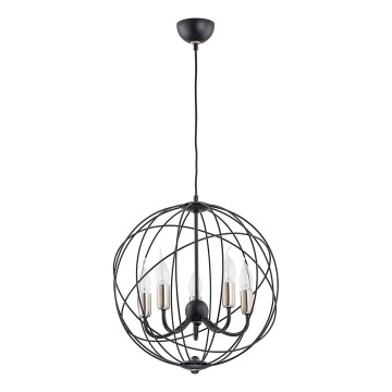 Подвесная люстра NOSFERATU 5xE14/10W/230V черный/золотистый