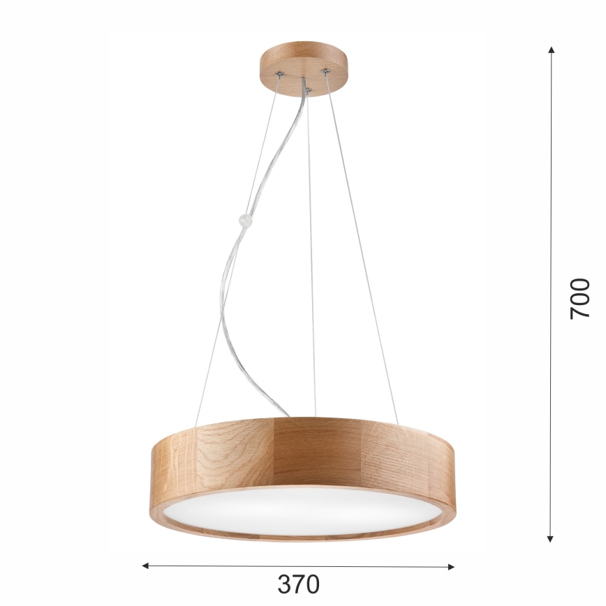 Подвесная люстра OAK 2xE27/60W/230V дуб диаметр 37 см