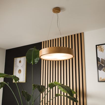 Подвесная люстра OAK 3xE27/60W/230V дуб диаметр 47,5 см - сертифицировано FSC