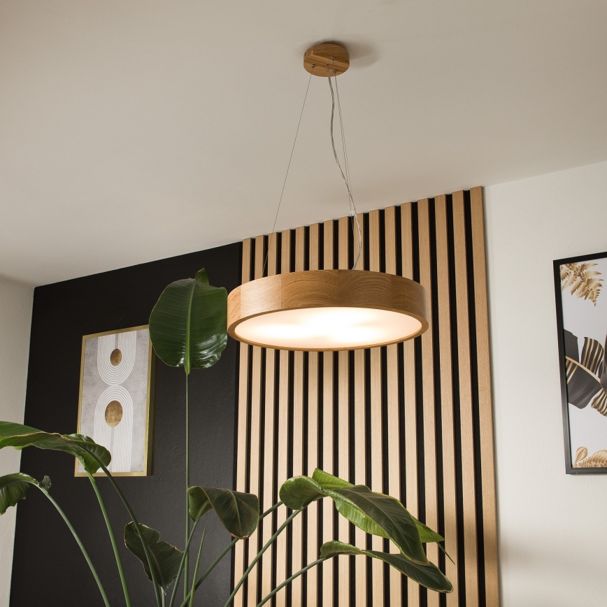 Подвесная люстра OAK 3xE27/60W/230V дуб диаметр 47,5 см - сертифицировано FSC
