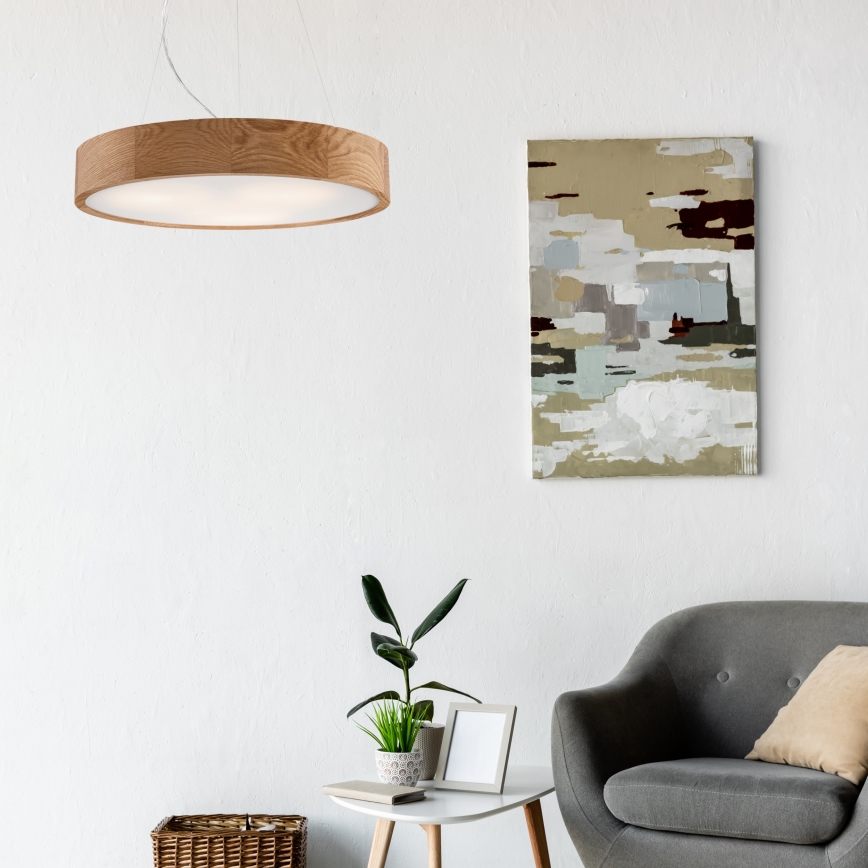 Подвесная люстра OAK 3xE27/60W/230V дуб диаметр 47,5 см - сертифицировано FSC