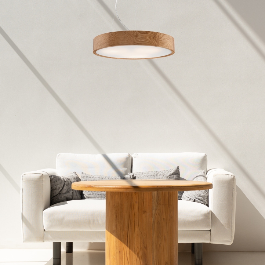 Подвесная люстра OAK 3xE27/60W/230V дуб диаметр 47,5 см - сертифицировано FSC
