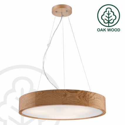 Подвесная люстра OAK 3xE27/60W/230V дуб диаметр 47,5 см - сертифицировано FSC