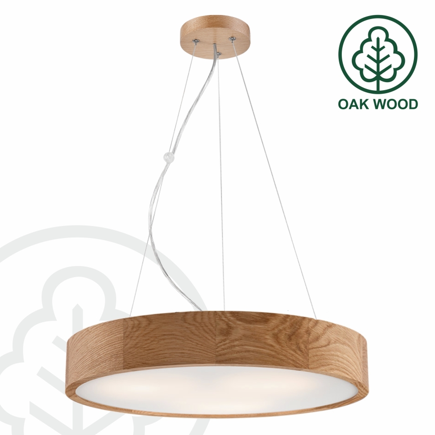 Подвесная люстра OAK 3xE27/60W/230V дуб диаметр 47,5 см - сертифицировано FSC