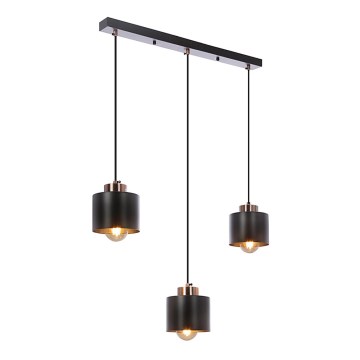 Подвесная люстра OLENA 3xE27/60W/230V черная